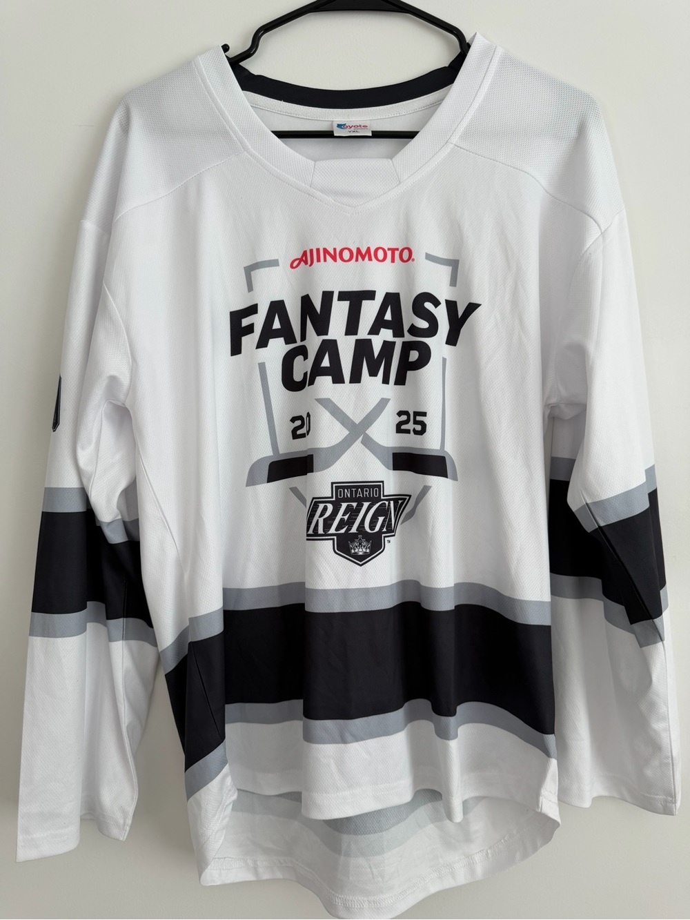 Ontario Reign Kids' White Fantasy Camp Hockey Jersey - YXL